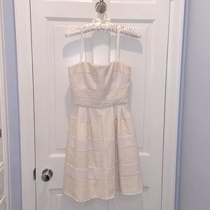 BCBGMaxAzria white cocktail dress with pockets